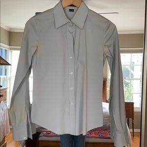Theory light blue blouse for the office Sz P/TP